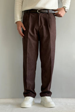 Kahverengi Erkek Baggy Fit Kadife Pantolon TMNAW26PL00022 - Trendyolmilla фото 2