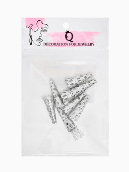 Цена за 2 шт. Шапочки для бусин (набор 10 шт.), СМ-103-1, 22?9 мм, цвет серебро