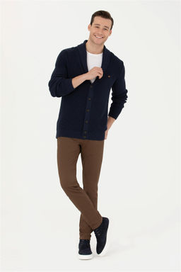 Мужской темно-синий трикотажный кардиган - U.s. polo assn фото 4