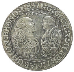 1 талер 1542 года Германские государства  Бранденбург  Копия