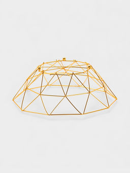 Ваза для фруктов «Доляна. Геометрия Голд», 25.5×27×10 см, золотистая