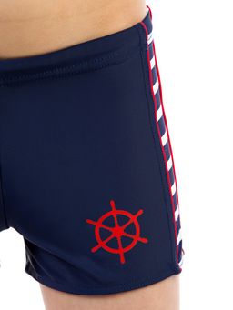 8512 Плавки-шорты детские однотонные с печатью и вставками - Chersa фото 3