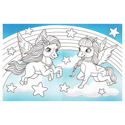 Цена за 2 шт. Раскраска для девочек Волшебные пони, длинная