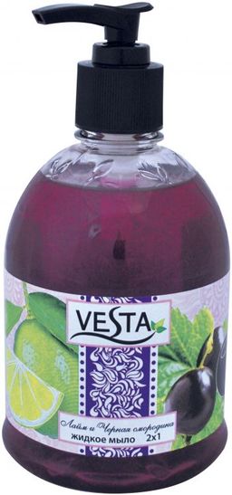 Vesta Мыло жидк.2х1 (Дозатор-500мл) Лайм и Черная смородина .18