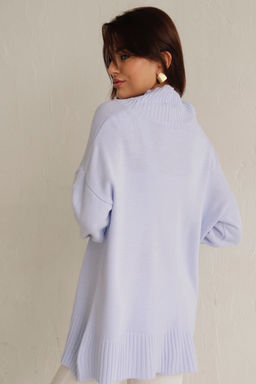 9876 Удлинённый свитер нежно-голубой - Martichelli фото 8