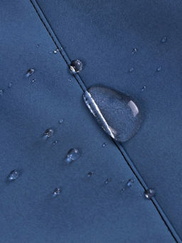 Парка женская софтшелл виндстоппер удлинённая с капюшоном синего цвета 9618_1S