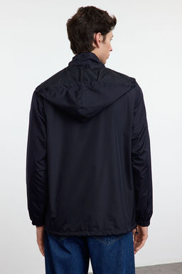 TRENDYOL MAN Lacivert Regular Fit Fermuarl? Ince Mevsimlik Ruzgarl?k&Yagmurluk Ceket Mont TMNAW25MO00040 - Trendyolmilla фото 5