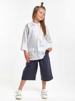 Рубашка для девочки подросткам школьная форма UD 7948 голубой - Mini maxi фото 5