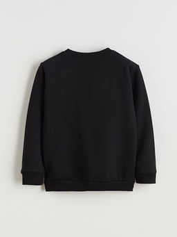 Bisiklet Yaka Spider-Man Bask?l? Erkek ?ocuk Sweatshirt