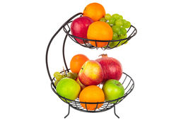 Корзина для фруктов 28*26,5*35,5 см "Черная" двухъярусная