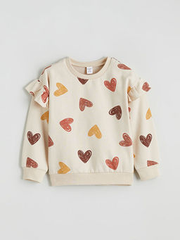 Bisiklet Yaka K?z ?ocuk Sweatshirt ve Tayt