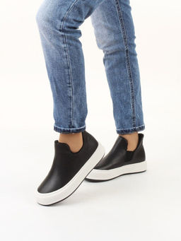 01-XKL24-068R BLACK Ботинки демисезонные женские (натуральная кожа, байка)