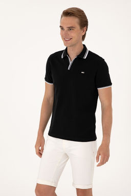Erkek Slim Fit Siyah Polo Yaka Ti__rt Sepette S_rpriz _ndirim - U.s. polo assn фото 3