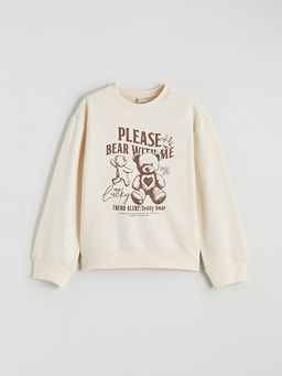 Bisiklet Yaka K?z ?ocuk Sweatshirt 2li