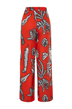 TRENDYOLMILLA Cicek Desenli Dokuma Plaj Pantolon TBESS24PL00021 фото 14