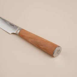 Нож кухонный SL Home «Оливия», универсальный, лезвие 12.7 см, дамасская сталь, коричневый