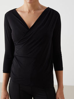 D?k?ml? Yaka Kad?n Bluz