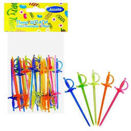 Набор пик пластиковых ШПАГИ 24 шт. арт. 1712 Антелла