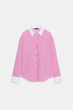CAMISA POPEL?N RAYAS / Rosa - Zara фото 7