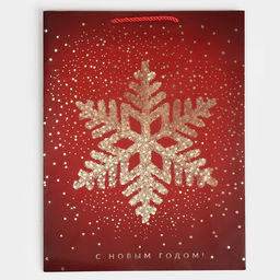 Пакет «Золотая снежинка», 31 х 40 х 11 см