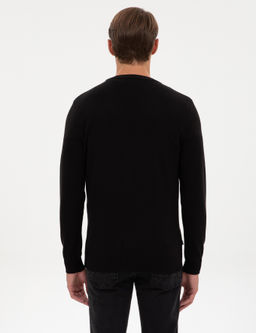 Siyah Slim Fit Basic D__meli Triko H_rka - Pierre cardin фото 5