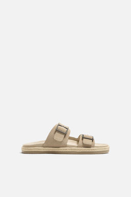 DOUBLE STRAP LEATHER SANDALS - Zara фото 3