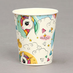 Стакан бумажный Единорог, в наборе 6 шт. - Страна карнавалия фото 2