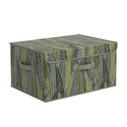 VAL GR-BOX-DDM Короб стеллажный с откидной стенкой, с крышкой, 50*35*25 см, GREEN, шт