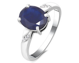 Кольцо, 1 сапфир корунд овал 8х10мм/3.36 ct, Увлечение