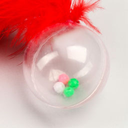 Игрушка Шарик с длинным хвостом, шар 4,2 см, красная - Пижон фото 3