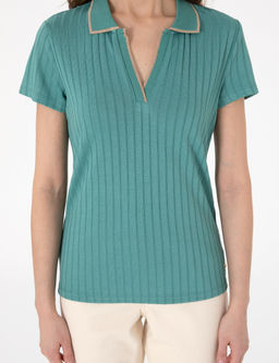 Ye_il Slim Fit Basic Ti__rt