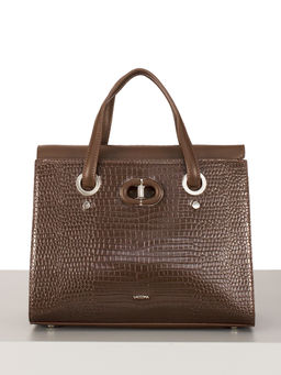 LACCOMA сумка WJD6707-коричневый эко кожа хлопок фото 4