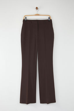 Kahverengi Limited Edition Flare Kal?p Kumas Pantolon TWOAW26PL00056 - Trendyolmilla фото 5