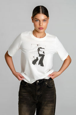 Арт. 31108 Футболка женская 44-52 (5 шт) Цвет:молочный - Калинка фото 18