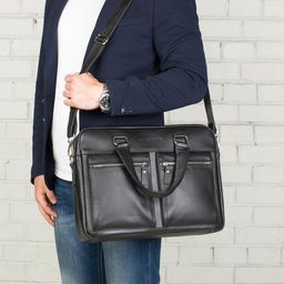 Деловая сумка для ноутбука Colston Black - Lakestone фото 9