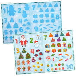 Книга с многоразовыми наклейками Счёт на Новый год, 4 стр., формат А4 - Буква-ленд фото 2