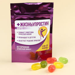 Леденцы Жизньупростин с соком, вкус: ассорти, 70 г.