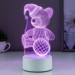 Светильник «Мишка в шапке» LED RGB RISALUX
