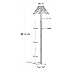 UML-T522 E27 COPPER/WHITE Торшер напольный под лампу Е27, 40W. Медный/Белый. ТМ Uniel - Volpe фото 4
