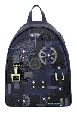 Сумка с аппликацией ДС-362-170 черный+синий - Protege фото 3