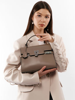 LACCOMA сумка MJ021-серый эко кожа хлопок