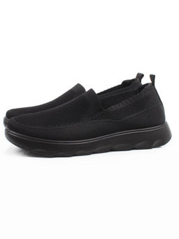 05-TEX-D03-07 BLACK Полуботинки спортивные летние мужские (текстиль)