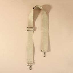 Ручка для сумки, стропа, с карабинами, 139±3×3.8 см, бежевая