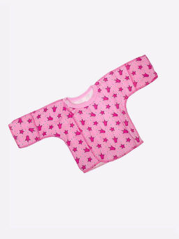 Распашонка футер с царапками, арт.XC-RP047-ITn, корона розовый