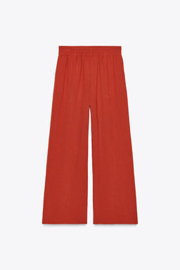 RUSTIC WIDE-LEG TROUSERS - Zara фото 14