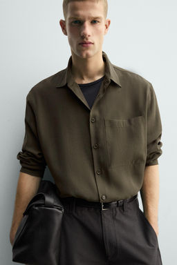 Рубашка CAMISA FLUIDA BOLSILLO хаки