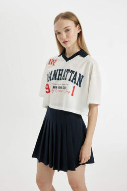 Футболка Cool Oversize с короткими рукавами и принтом - Defacto фото 4