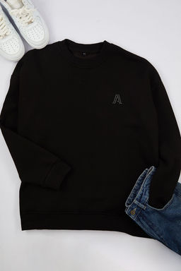TRENDYOL MAN Kahverengi Buyuk Beden Oversize/Genis Kesim Ici Polar/S?cak Tutan Sweatshirt TMNAW24AO00025 - Trendyolmilla фото 10