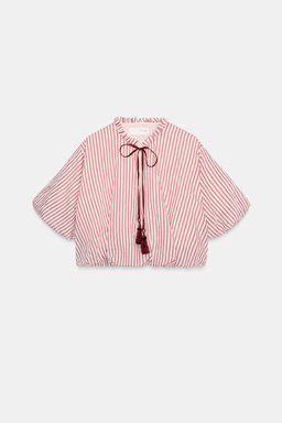 CUERPO GLOBO RAYAS LAZADA / Crudo / Granate - Zara фото 7