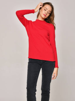 CONTE Свитер из пряжи с хлопком и бамбуком LDK 102 ruby red